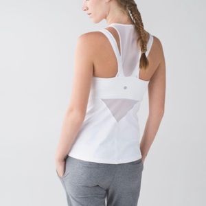 LuLuLemon white Running in the City Tank